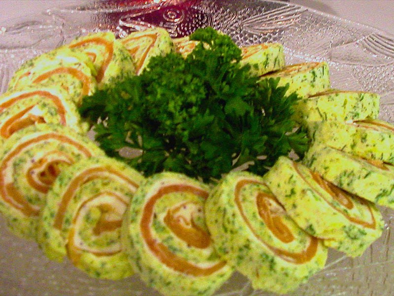 smoked salmon roulades