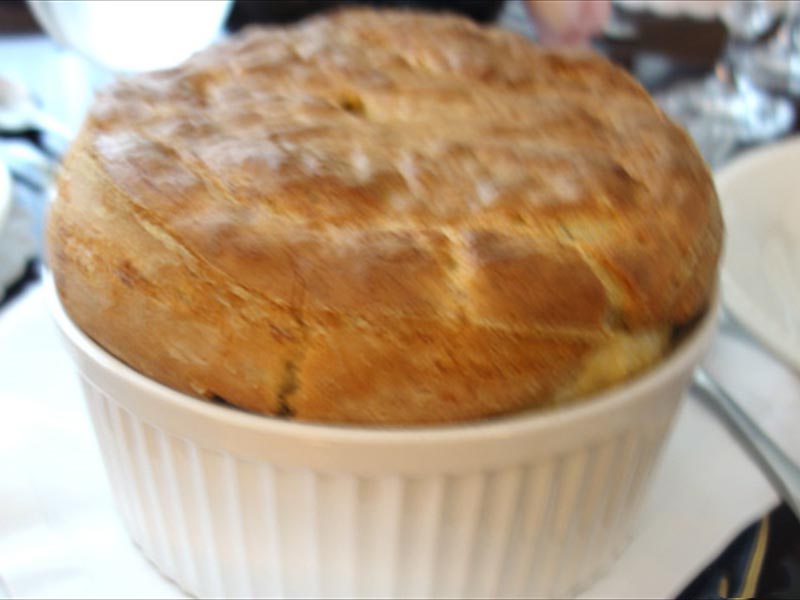 Smoked salmon soufflé 